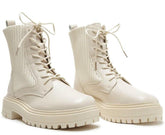 Bota Coturno Cano Médio Off Detalhe Knit C 30479 0001 0002 Anacapri